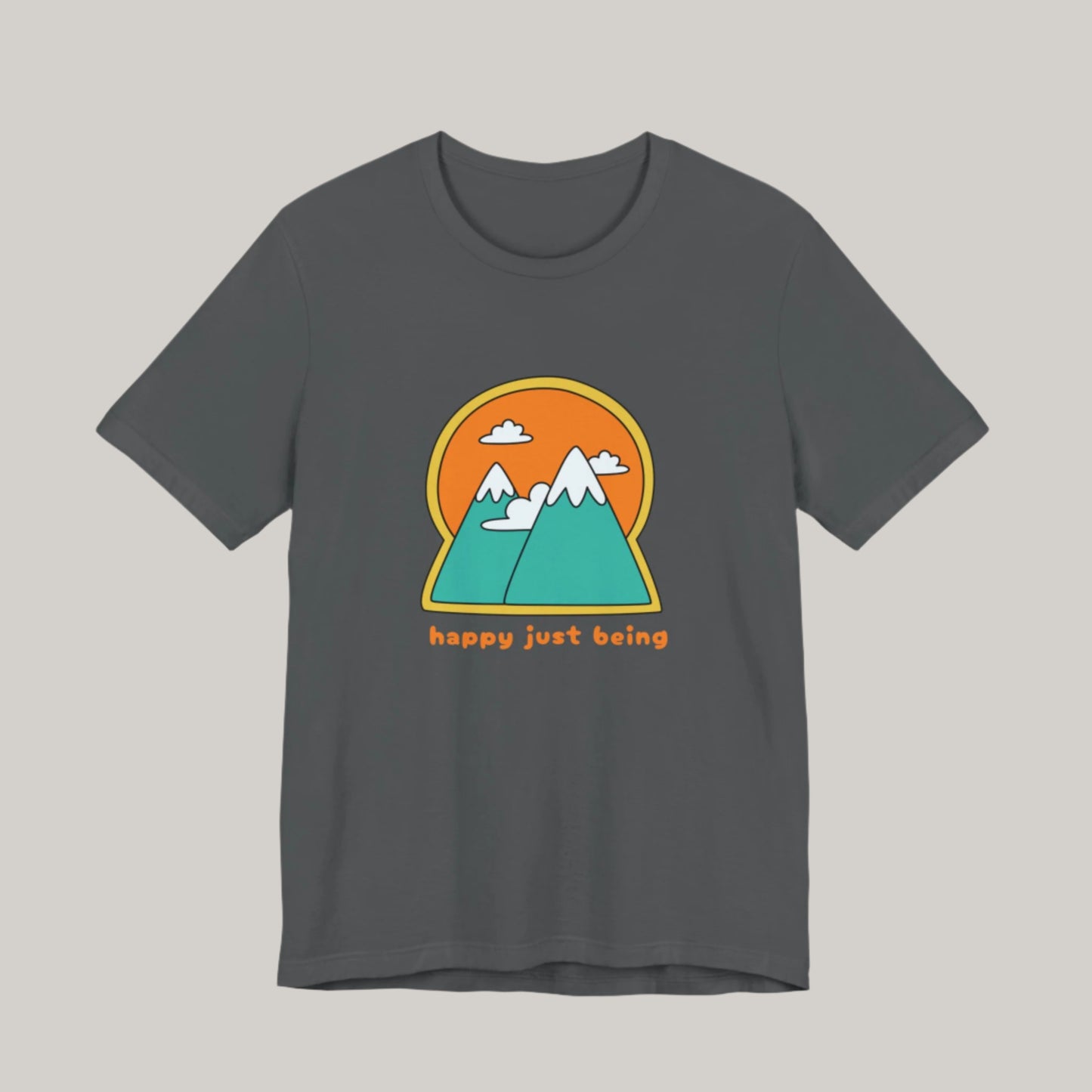 Happy Just Being Colorful Mountains Tee - Unisex