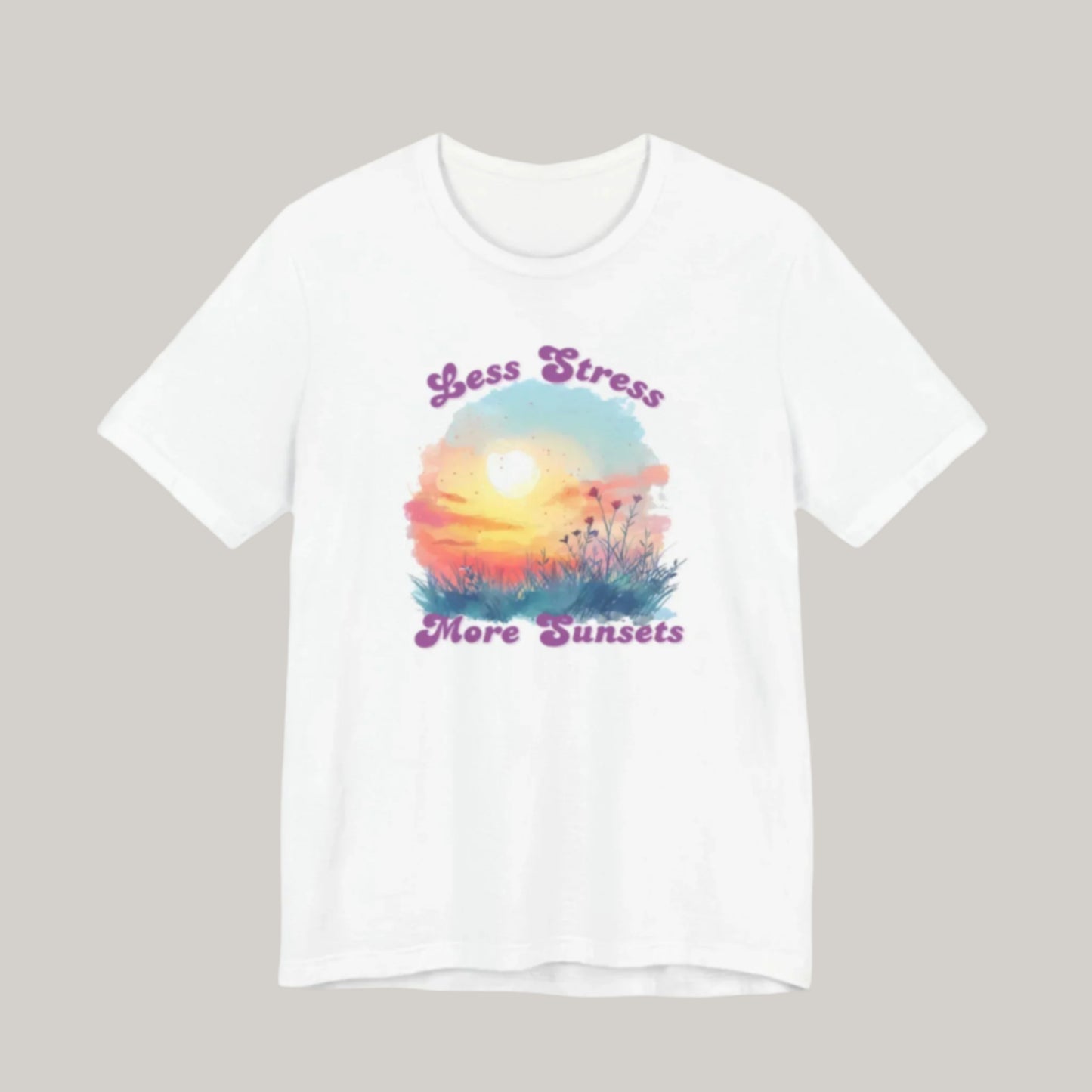 Less Stress More Sunsets - Sunset Vibes Tee - Unisex