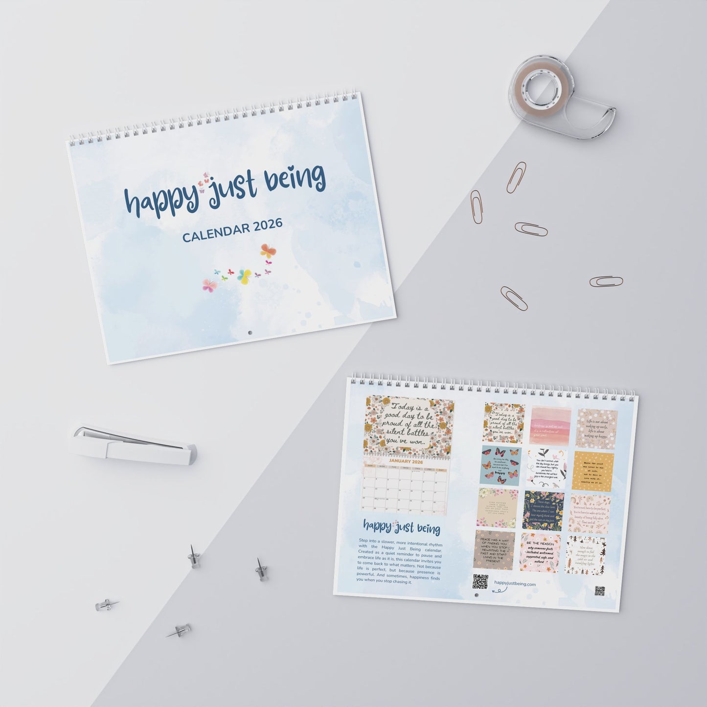 Happy Just Being Wall Calendar - 2026