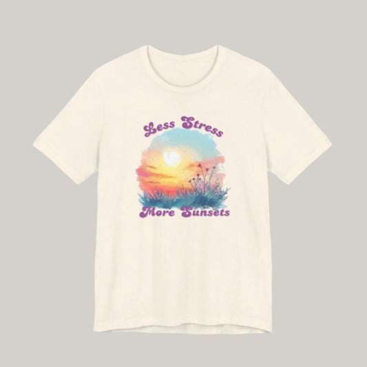 Less Stress More Sunsets - Sunset Vibes Tee - Unisex