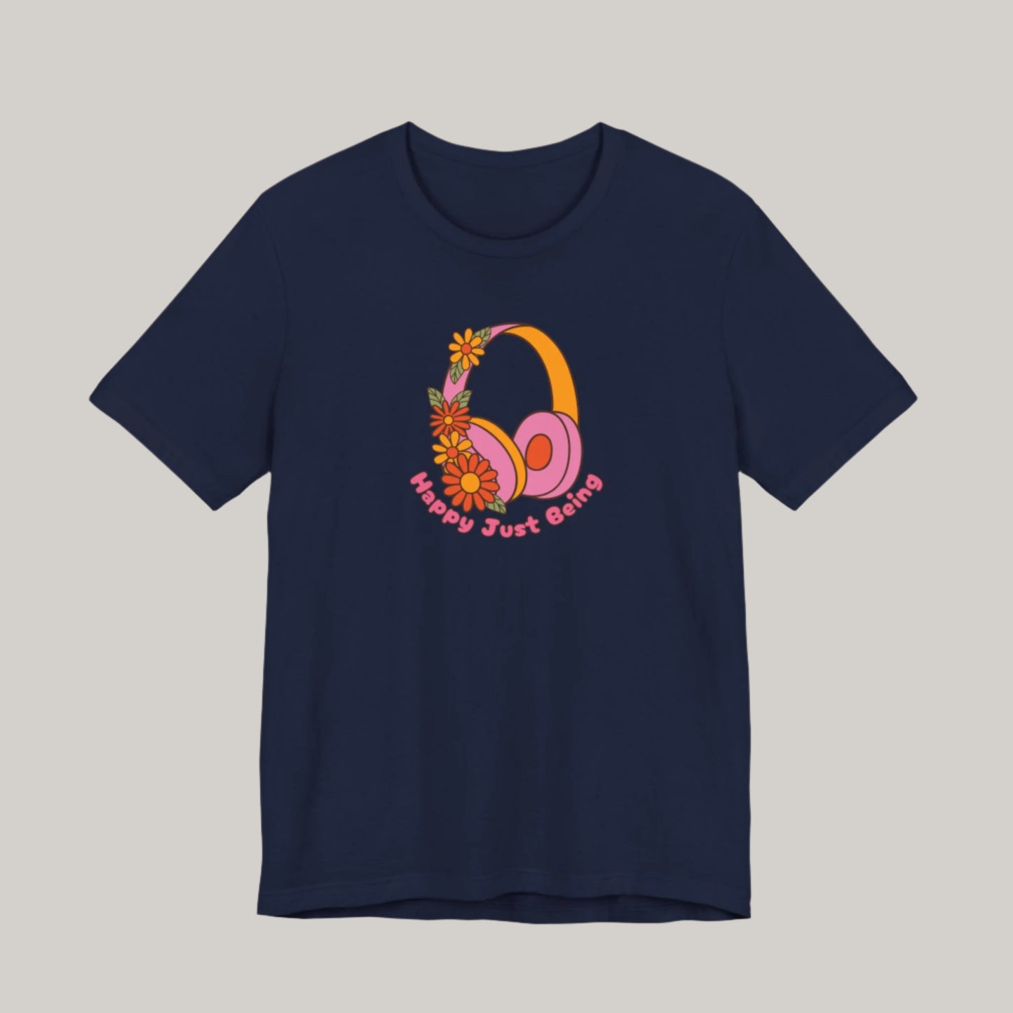 Music Lover Headphones Tee - Happy Just Being - Unisex