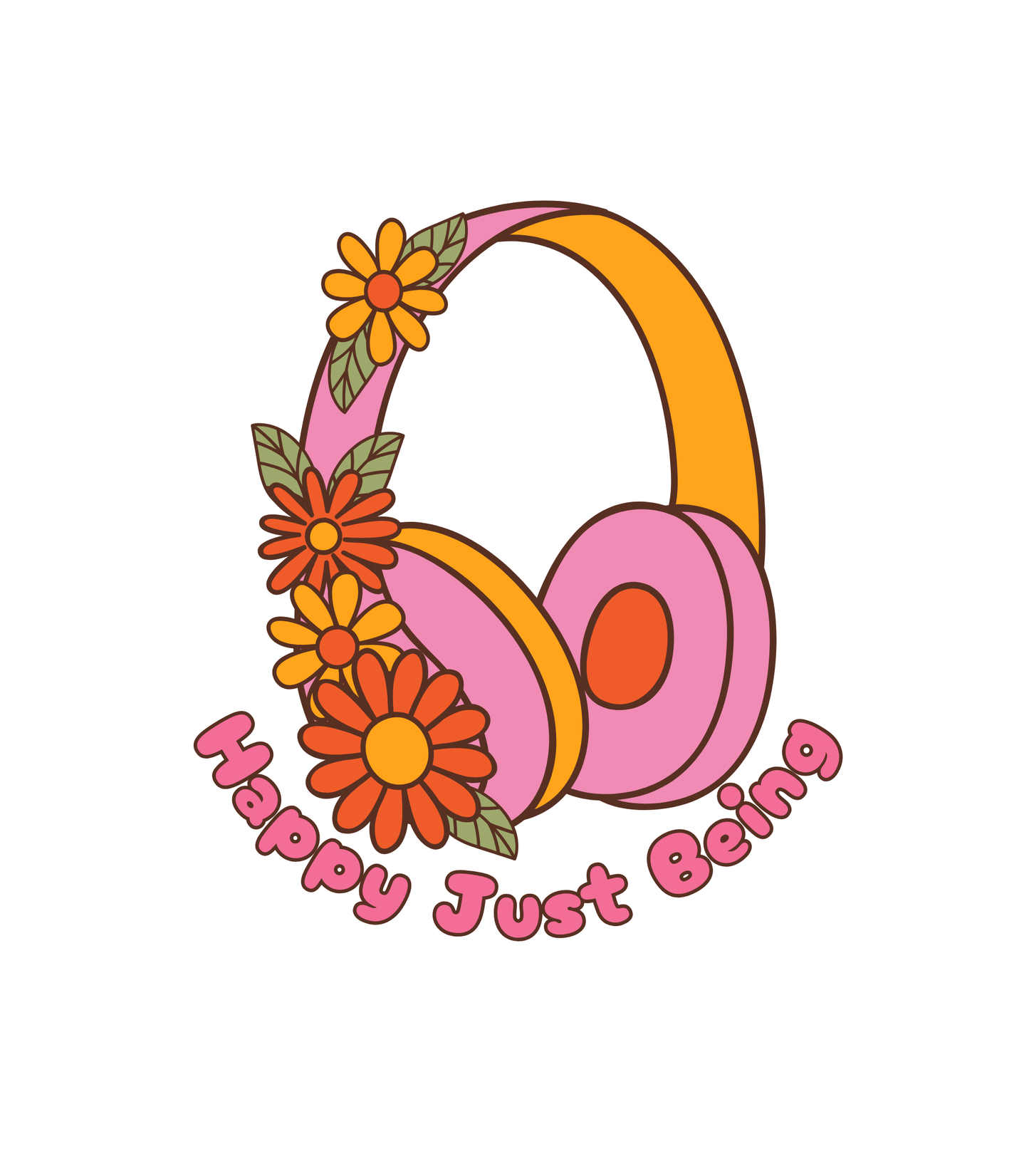 Music Lover Headphones Tee - Happy Just Being - Unisex