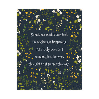 "Reacting Less" Mindfulness Poster 8x10 - Inspirational Wall Art Print