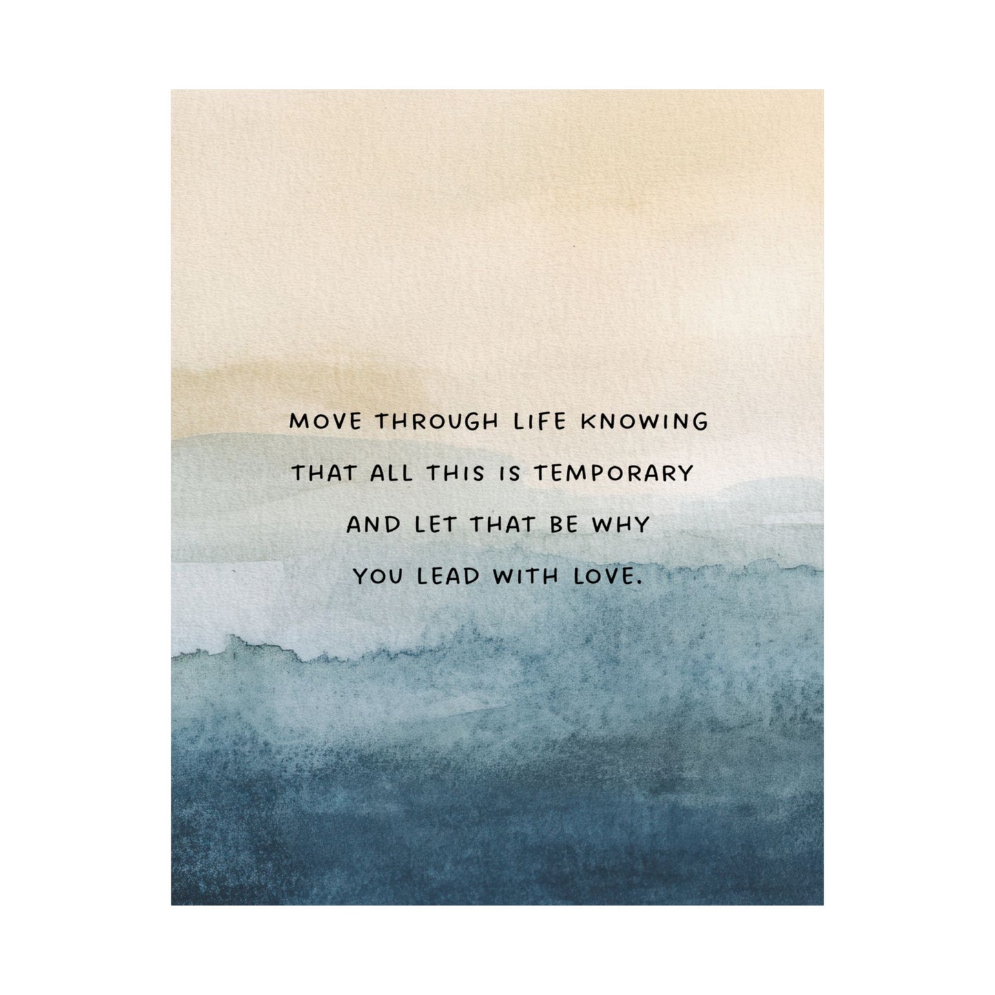 "Lead With Love" Mindfulness Poster 8x10 - Inspirational Wall Art Print