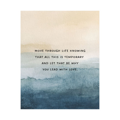 "Lead With Love" Mindfulness Poster 8x10 - Inspirational Wall Art Print
