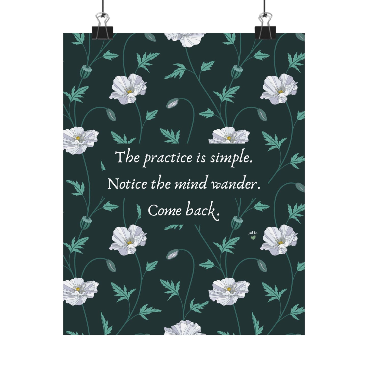 "The Practice" Mindfulness Poster 8x10 - Inspirational Wall Art Print