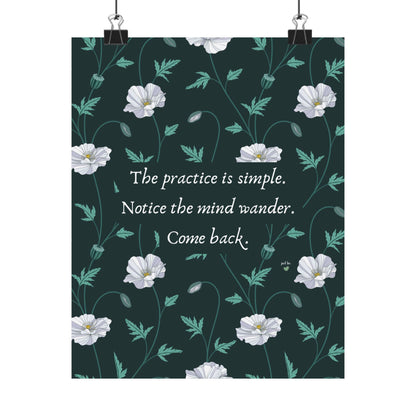 "The Practice" Mindfulness Poster 8x10 - Inspirational Wall Art Print