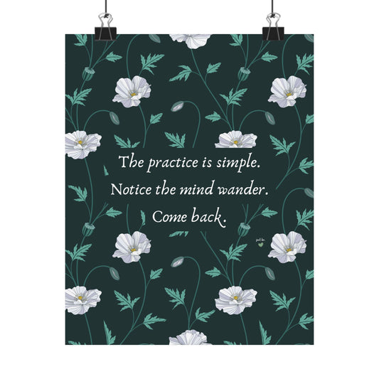 "The Practice" Mindfulness Poster 8x10 - Inspirational Wall Art Print