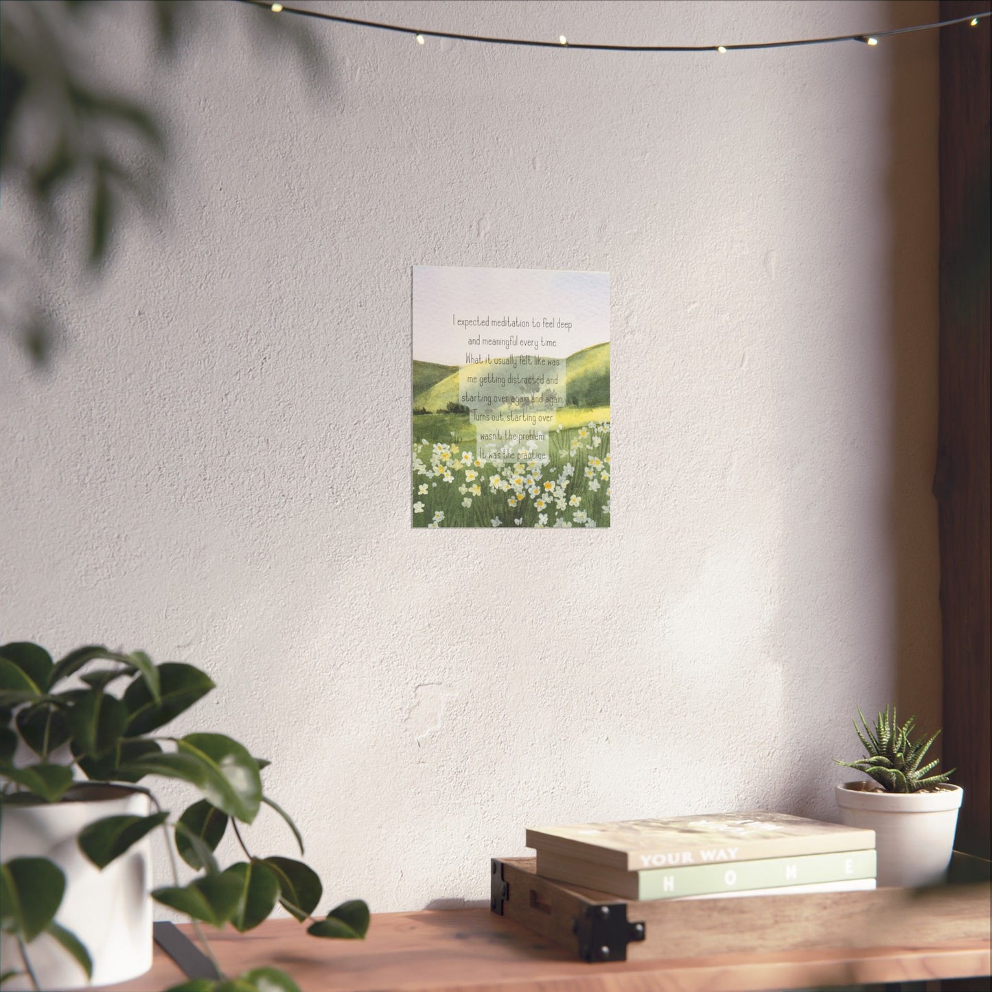 "Starting Over Was the Practice" Mindfulness Poster 8x10 - Inspirational Wall Art Print