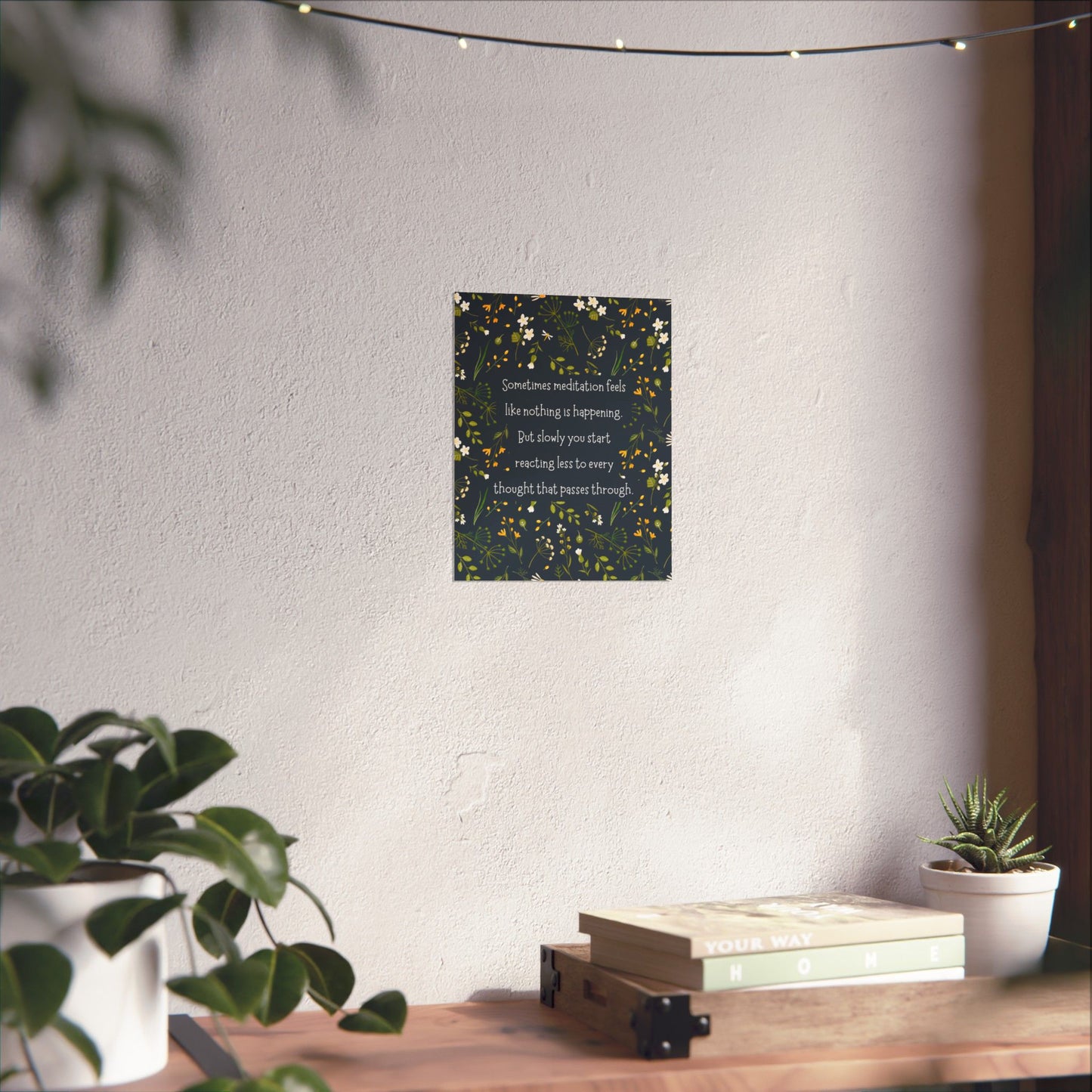 "Reacting Less" Mindfulness Poster 8x10 - Inspirational Wall Art Print