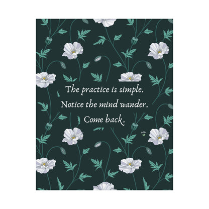 "The Practice" Mindfulness Poster 8x10 - Inspirational Wall Art Print