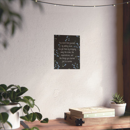 "Strip Away the Noise" Mindfulness Poster 8x10 - Inspirational Wall Art Print