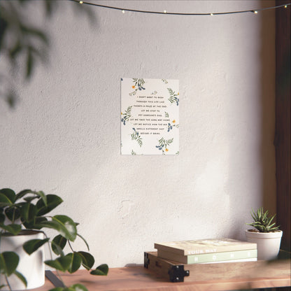 "Don't Rush Through Life" Mindfulness Poster 8x10 - Inspirational Wall Art Print