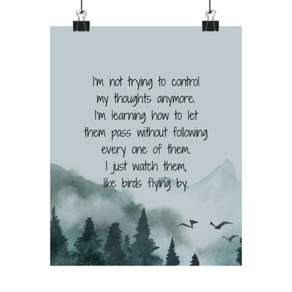 "Let Them Pass" Mindfulness Poster 8x10 - Inspirational Wall Art Print