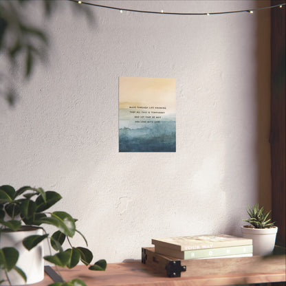 "Lead With Love" Mindfulness Poster 8x10 - Inspirational Wall Art Print