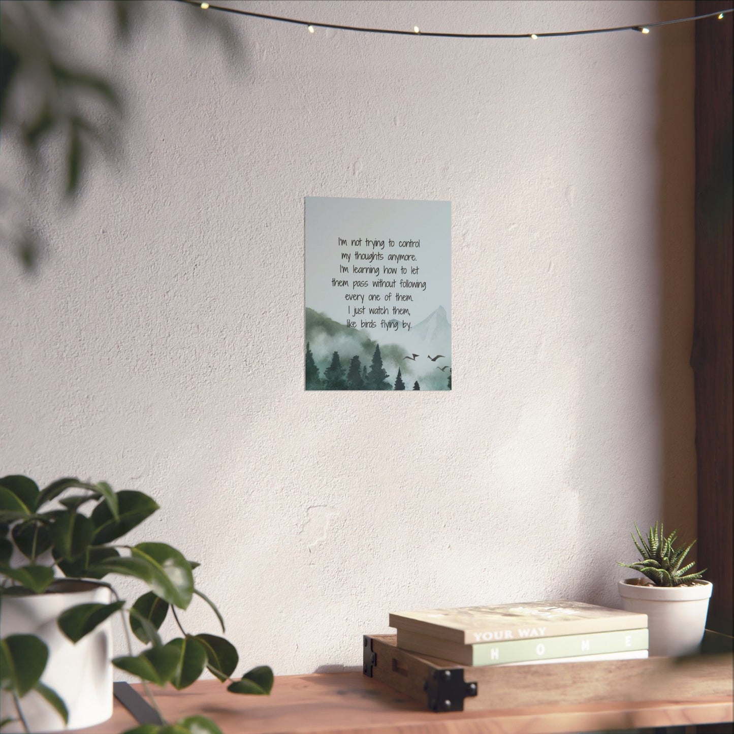 "Let Them Pass" Mindfulness Poster 8x10 - Inspirational Wall Art Print