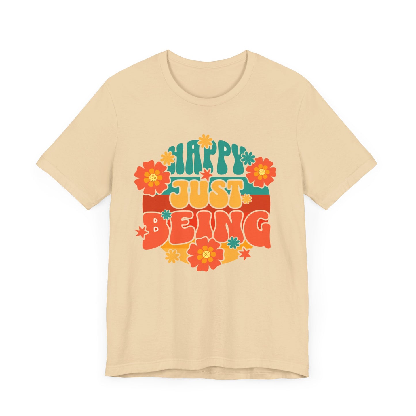 Happy Just Being Flower Power Unisex Tee