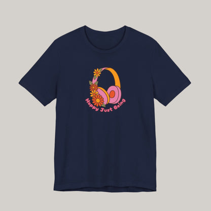 Music Lover Headphones Tee - Happy Just Being - Unisex