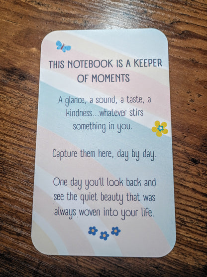 Boho Hearts, Artfully Altered Notebook, Lined Pages, Mini Pen