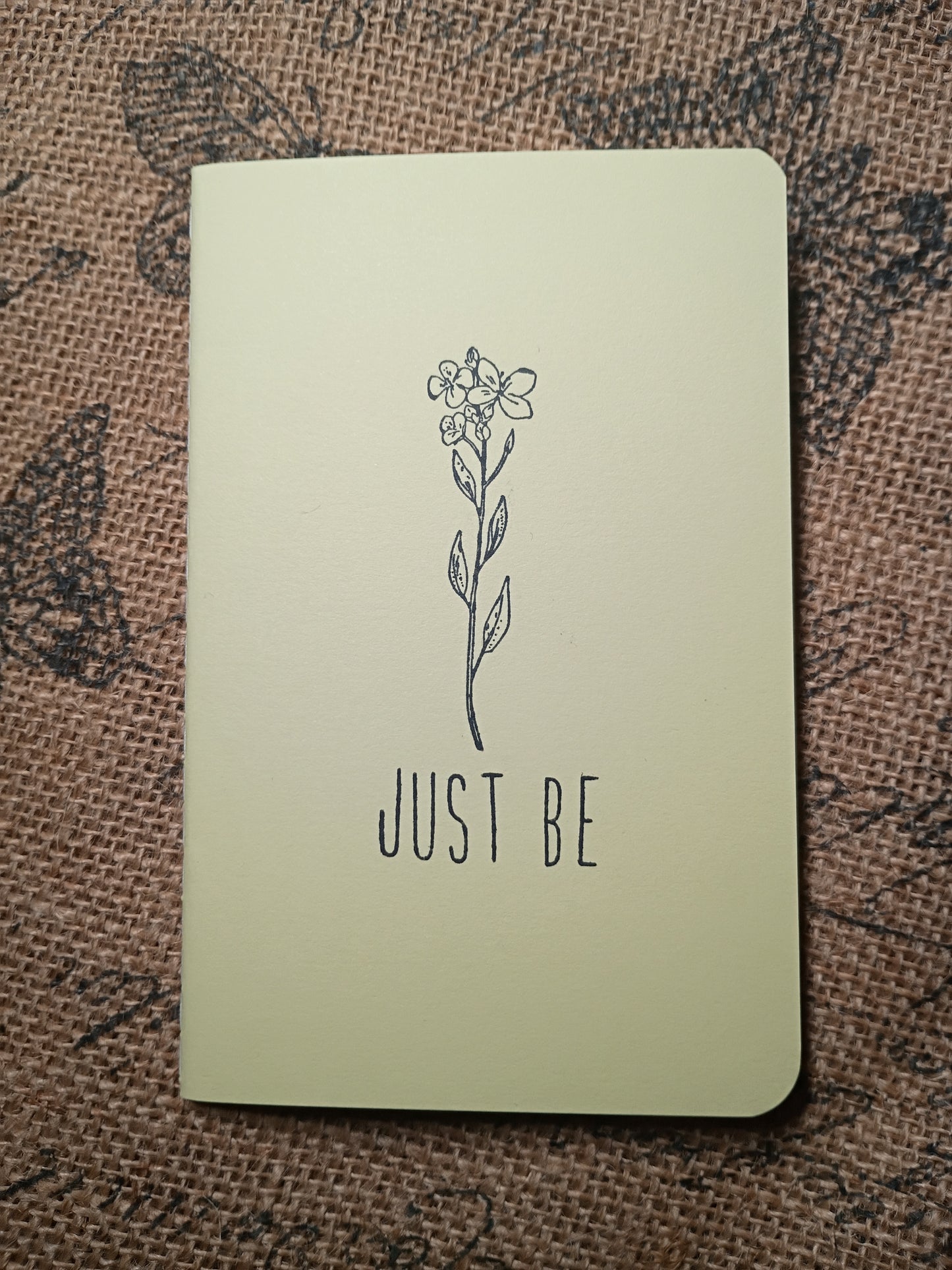 Minimalist Flower - Just Be Pocket Notebook w/Pen - Yellow Sunshine