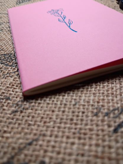Minimalist Flower - Just Be Pocket Notebook w/Pen - Coral