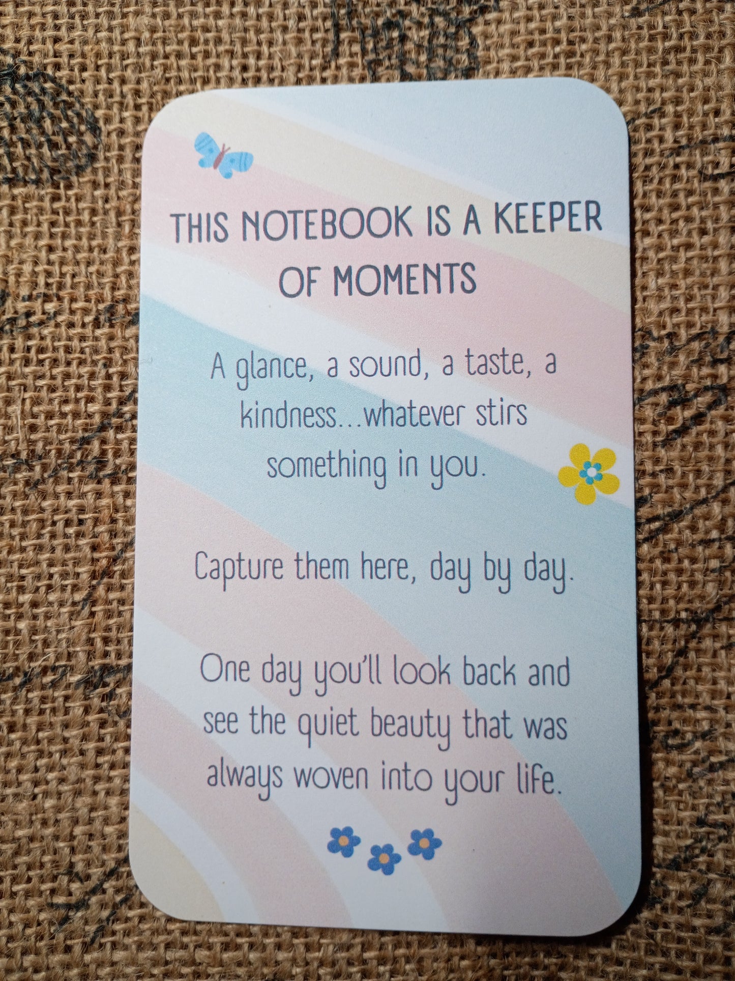 Upcycled Notebook, Winter, Lined Pages, Mini Pen