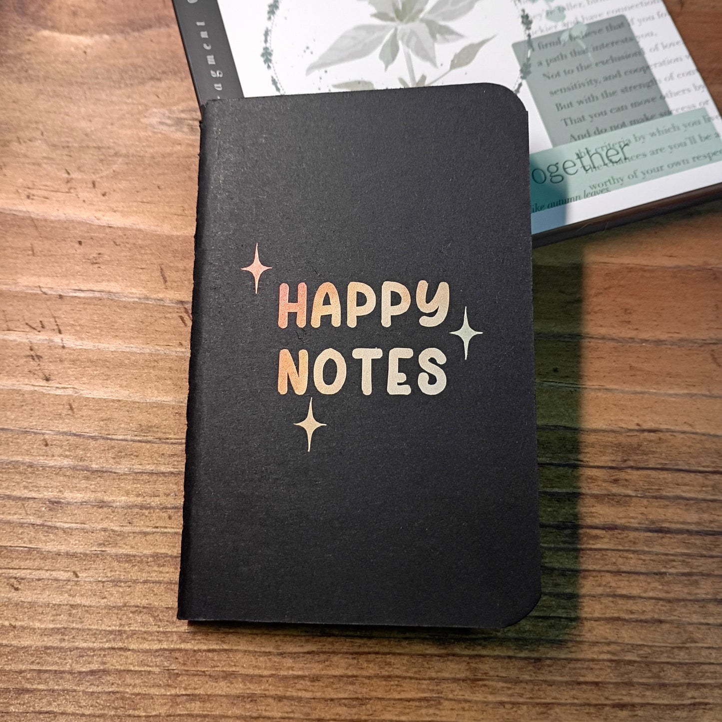 Tiny Lined Notebooks Set with Pen | Black Butterfly Happy Notes