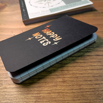 Tiny Lined Notebooks Set with Pen | Black Butterfly Happy Notes