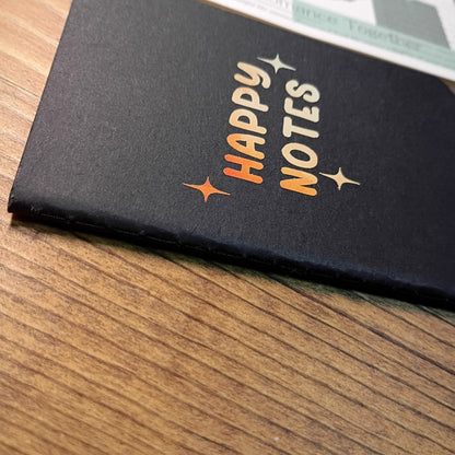 Tiny Lined Notebooks Set with Pen | Black Butterfly Happy Notes