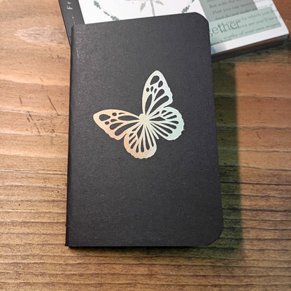 Tiny Lined Notebooks Set with Pen | Black Butterfly Happy Notes