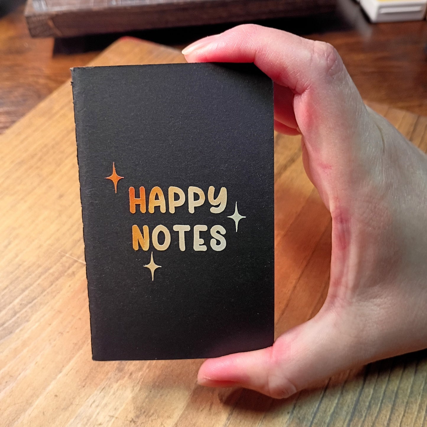 Tiny Lined Notebooks Set with Pen | Black Butterfly Happy Notes