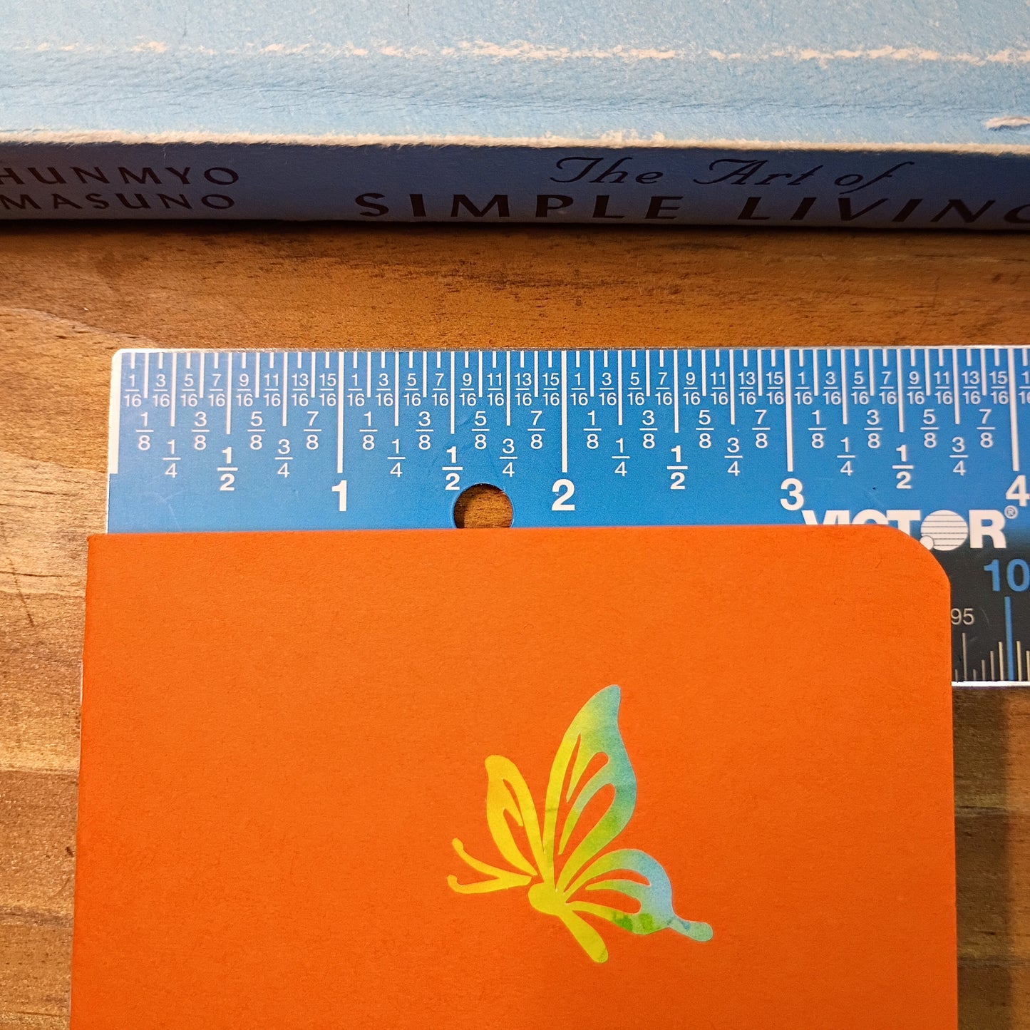 Cute Pocket Notebook with Pen | Small Joys Rainbow Butterfly Orange Set