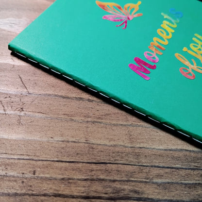 Cute Pocket Notebook with Pen | Moments of Joy Rainbow Butterfly Green Set