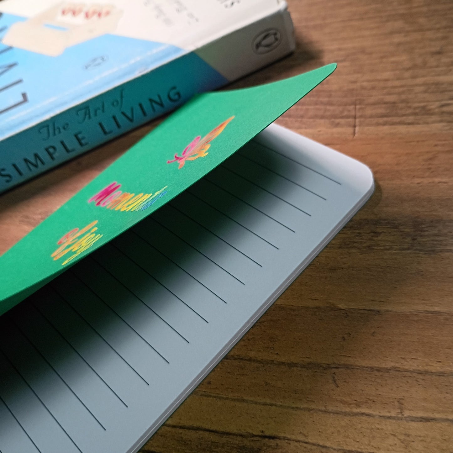 Cute Pocket Notebook with Pen | Moments of Joy Rainbow Butterfly Green Set