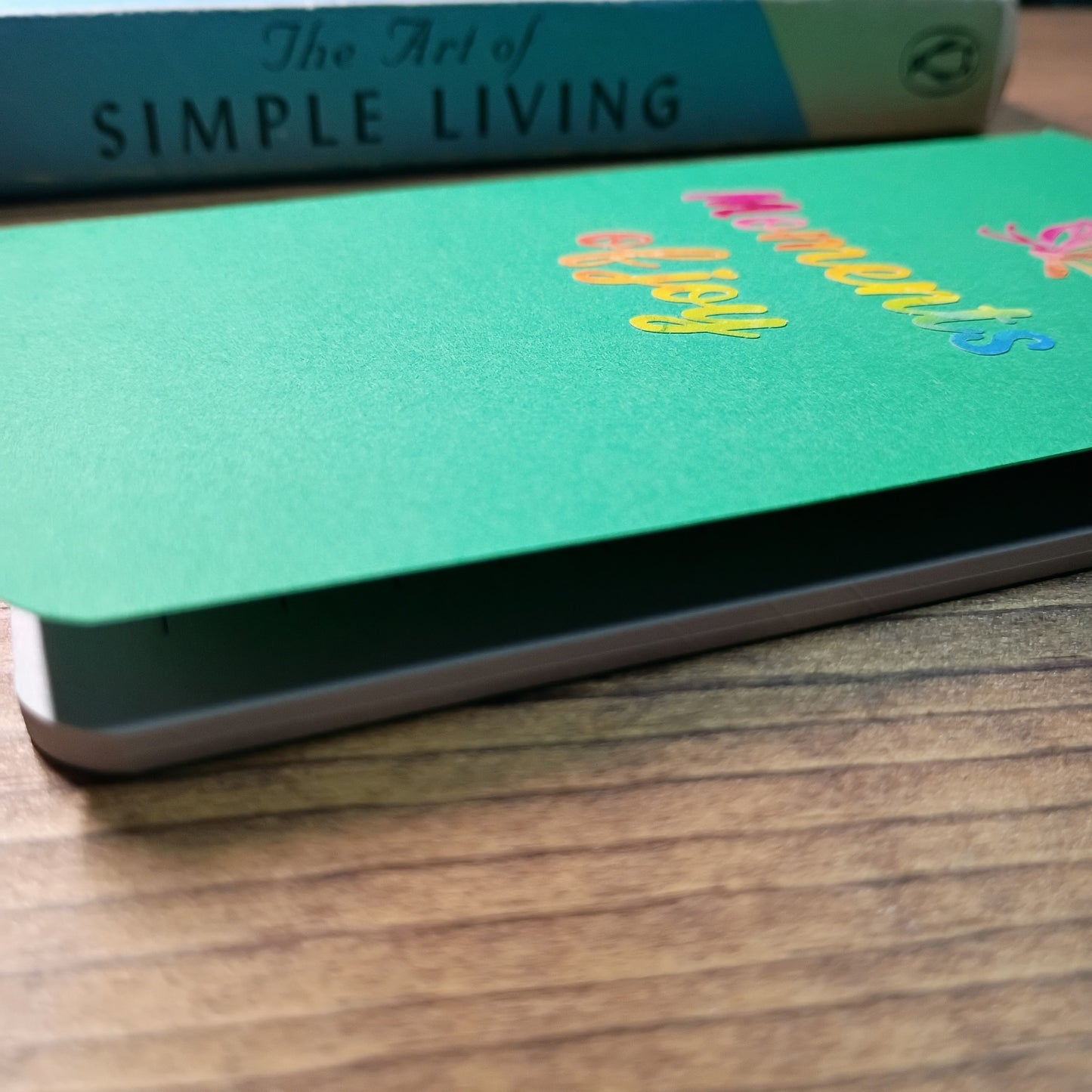 Cute Pocket Notebook with Pen | Moments of Joy Rainbow Butterfly Green Set