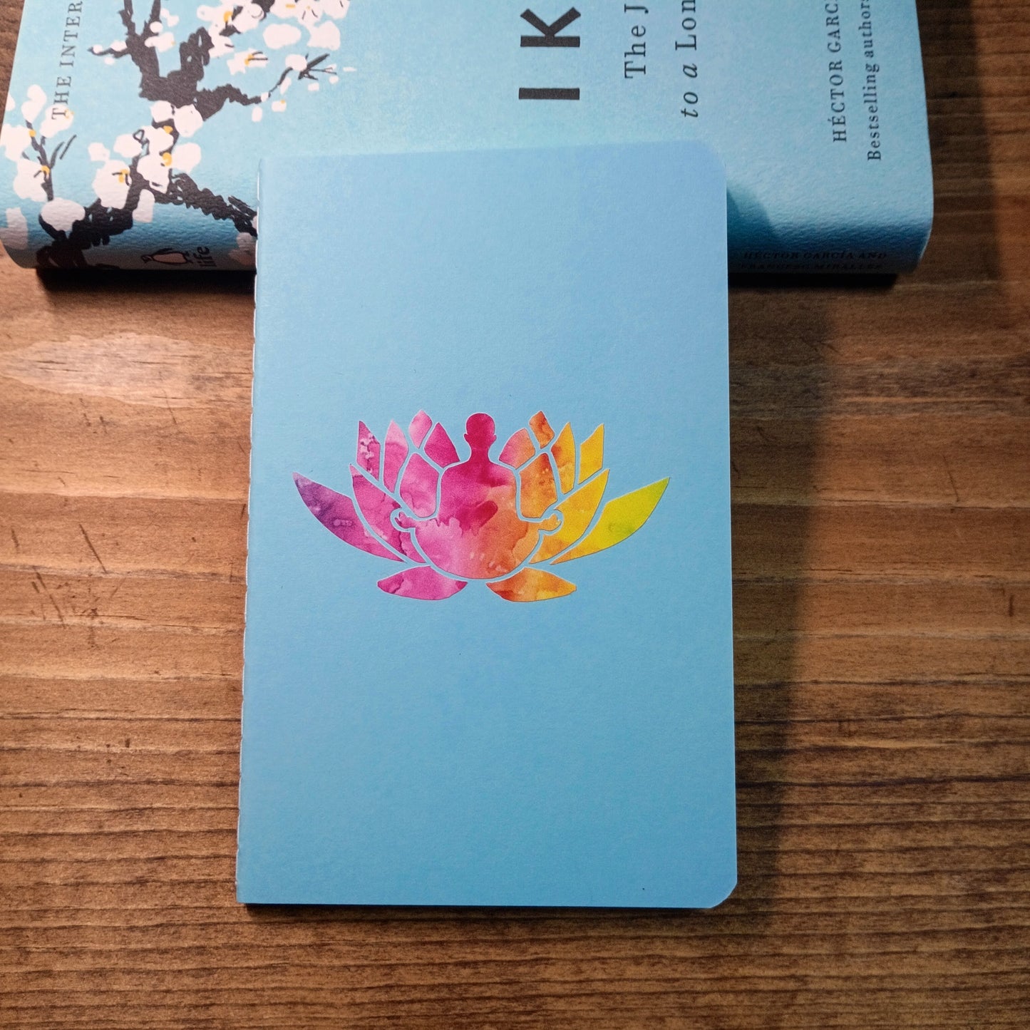 Cute Pocket Notebook with Pen | Lotus Flower Meditation