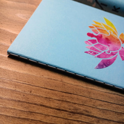 Cute Pocket Notebook with Pen | Lotus Flower Meditation