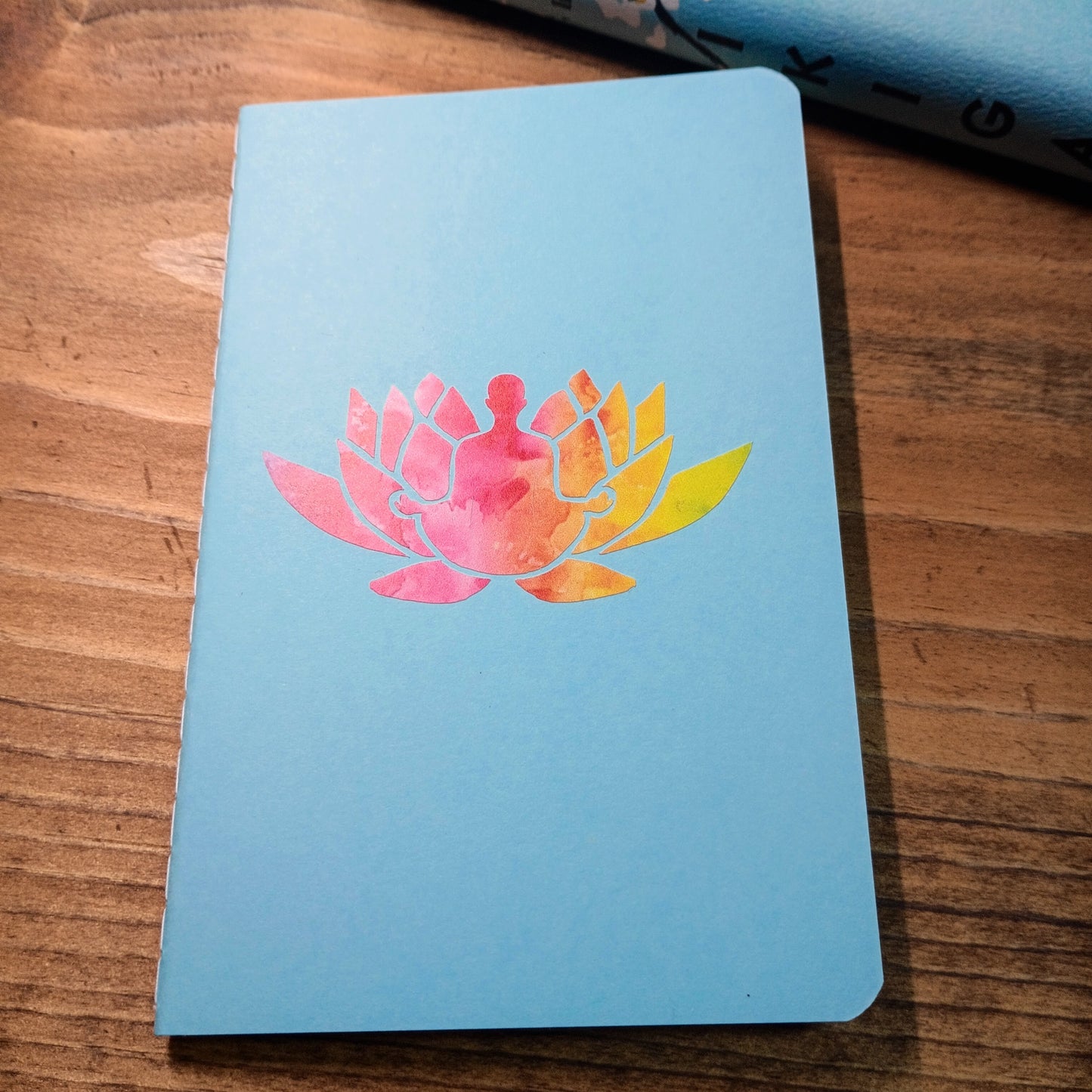 Cute Pocket Notebook with Pen | Lotus Flower Meditation