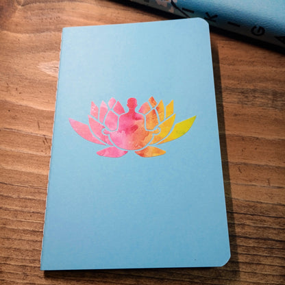 Cute Pocket Notebook with Pen | Lotus Flower Meditation