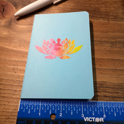 Cute Pocket Notebook with Pen | Lotus Flower Meditation