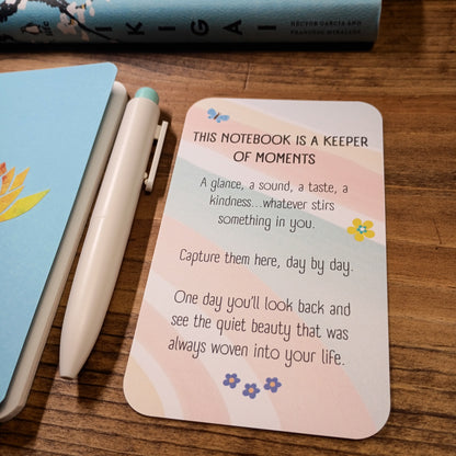 Cute Pocket Notebook with Pen | Lotus Flower Meditation