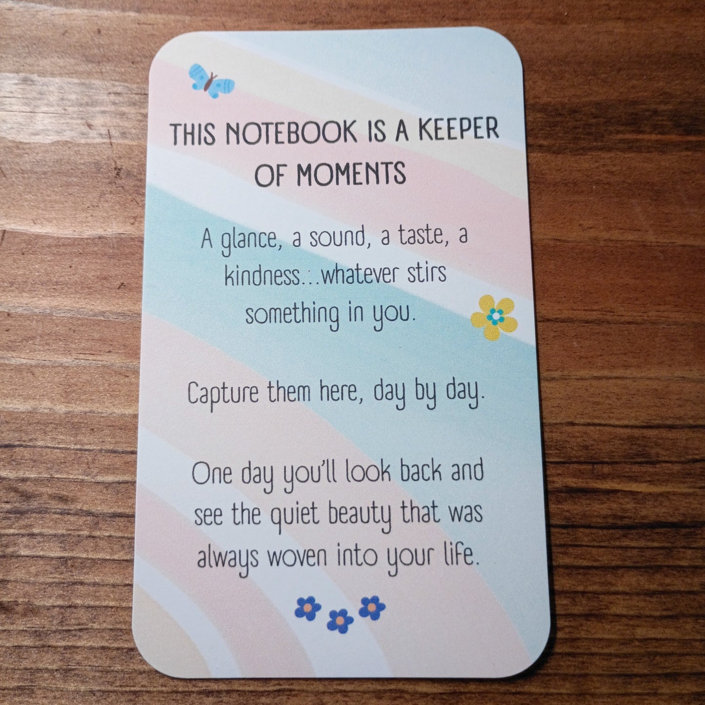 Cute Pocket Notebook with Pen | Rainbow Watercolor Happy Notes Pink Set