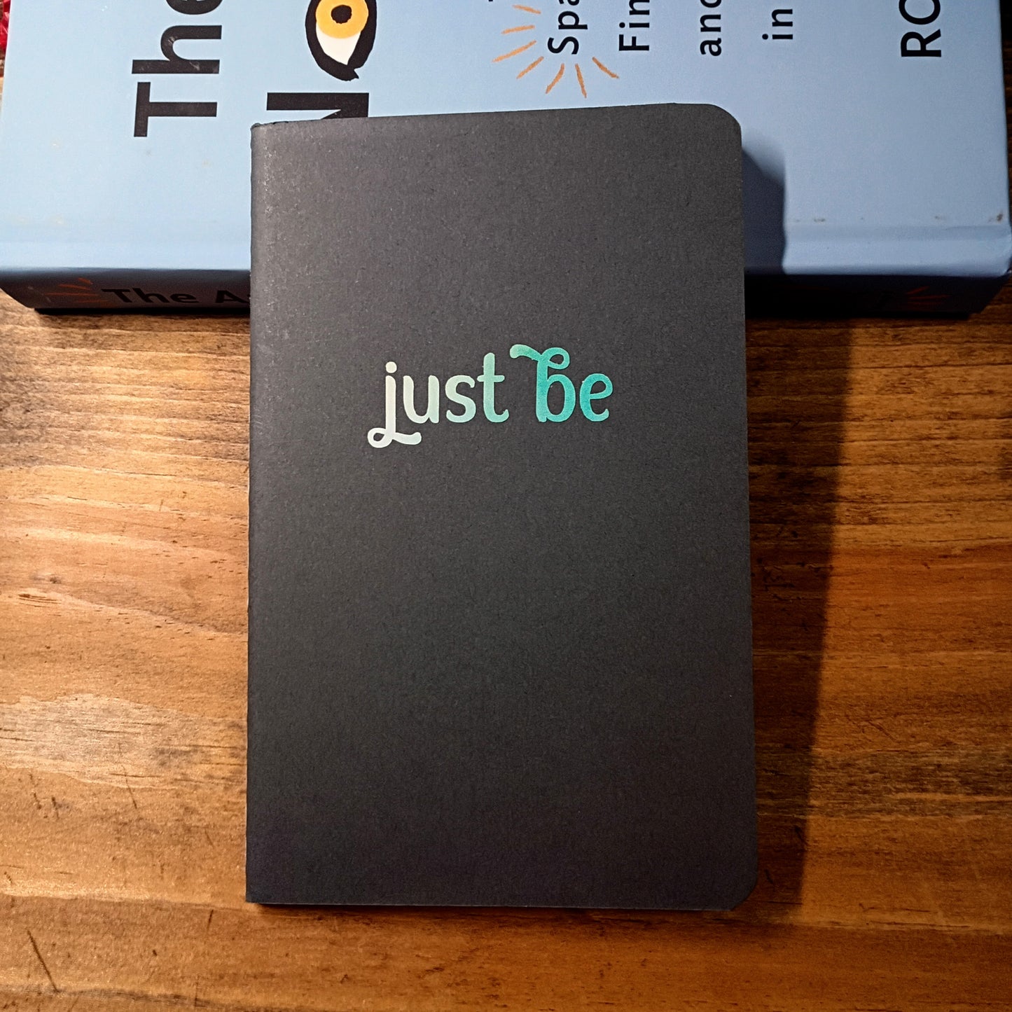 Cute Pocket Notebook with Pen | Rainbow Watercolor Just Be Black Set
