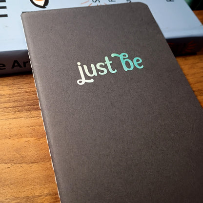 Cute Pocket Notebook with Pen | Rainbow Watercolor Just Be Black Set