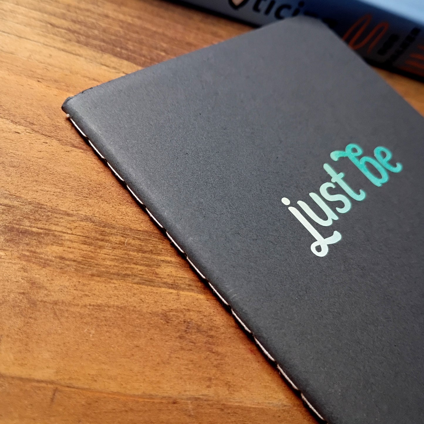 Cute Pocket Notebook with Pen | Rainbow Watercolor Just Be Black Set