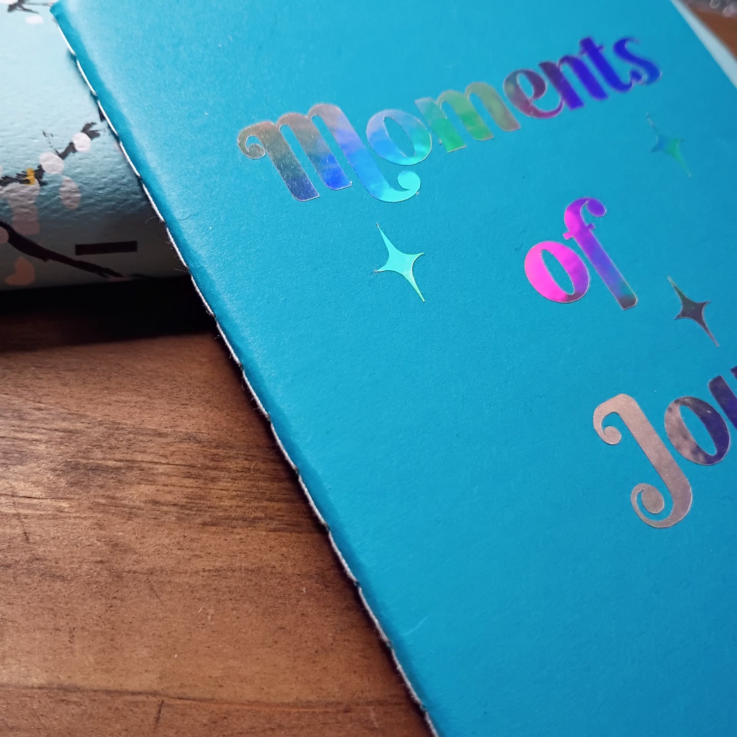 Cute Pocket Notebook with Pen | Rainbow Watercolor Moments of Joy Blue Set