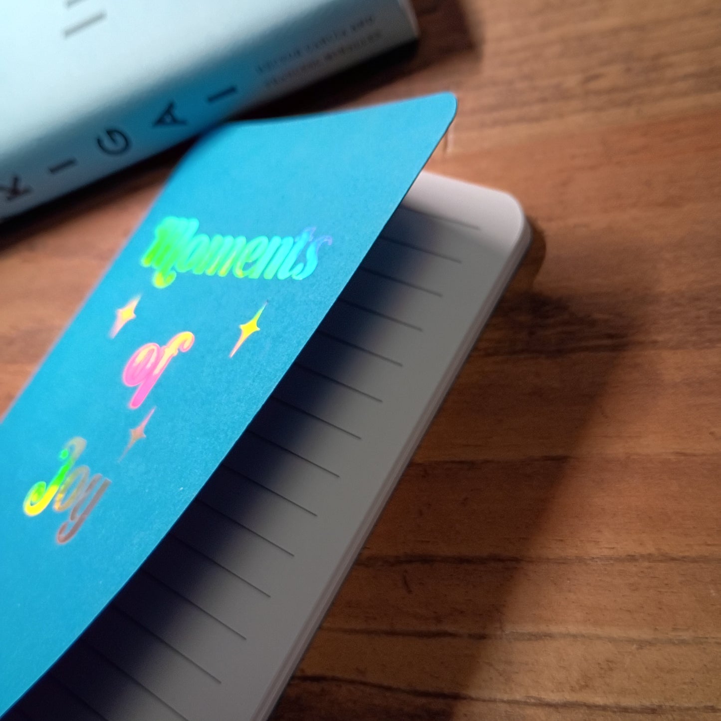 Cute Pocket Notebook with Pen | Rainbow Watercolor Moments of Joy Blue Set