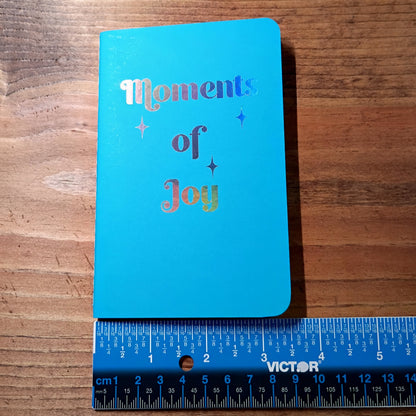 Cute Pocket Notebook with Pen | Rainbow Watercolor Moments of Joy Blue Set