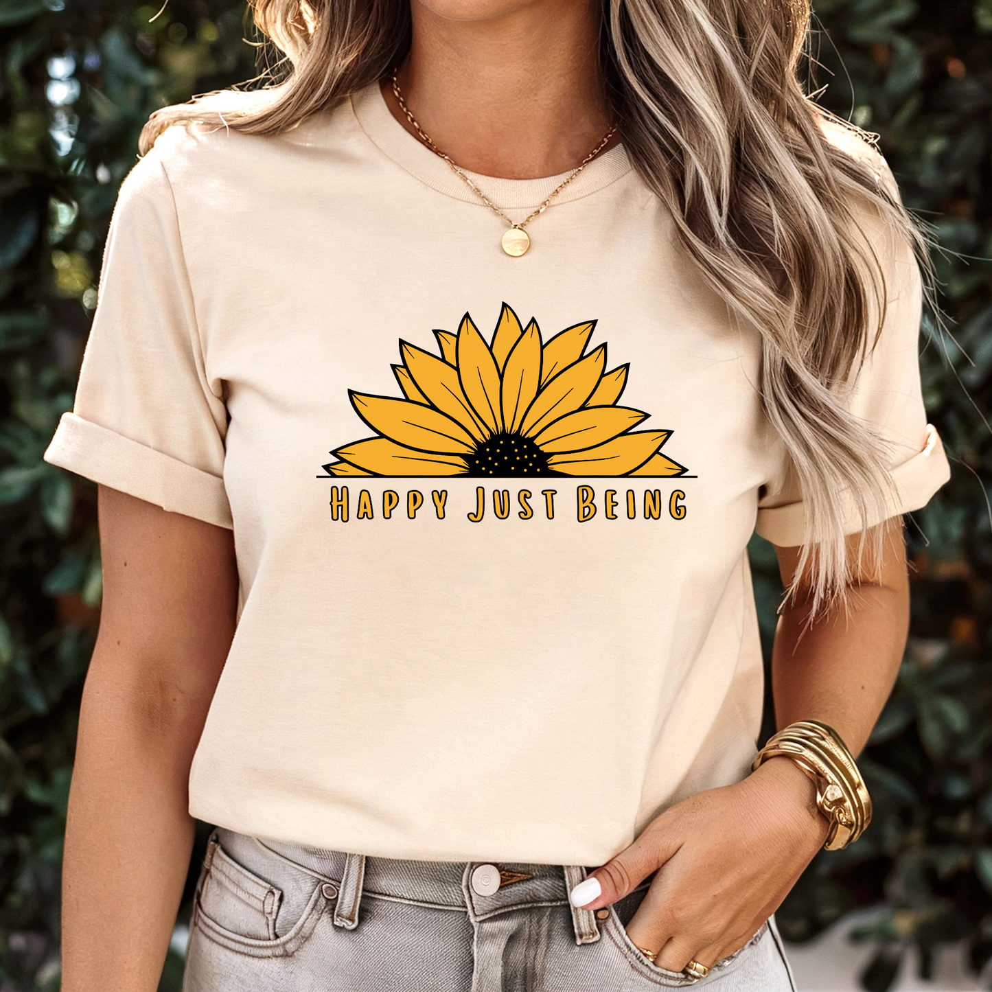 Sunflower T-Shirt - Happy Just Being