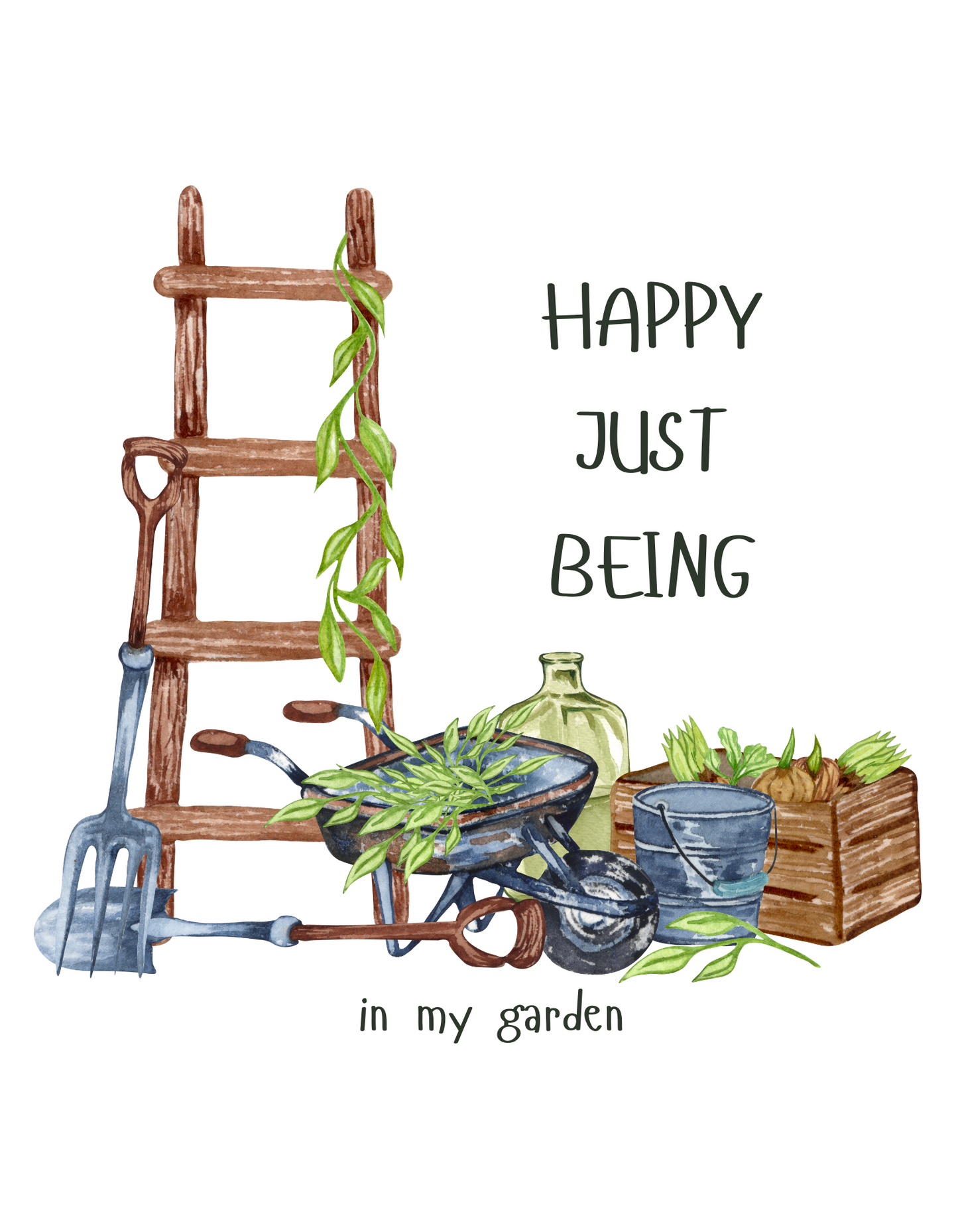 Garden Lover T-Shirt - Happy Just Being in My Garden